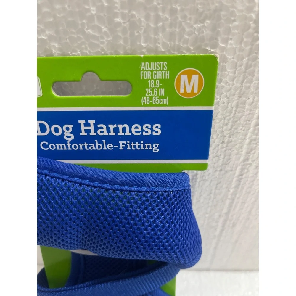 Forever Pals‎ Dog Harness Blue Med. Adjusts For Girth 18.9-25.6